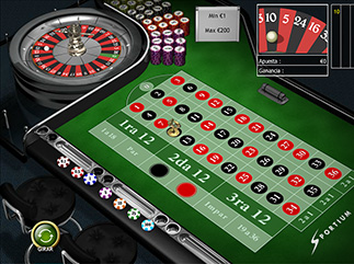 ruleta europea de casino sportium con resultado de apuesta