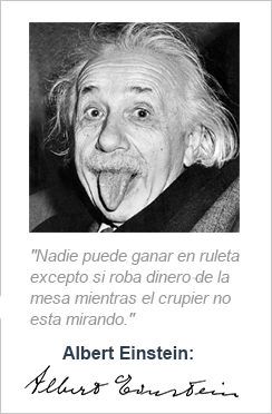 frase de Einstein sobre la ruleta