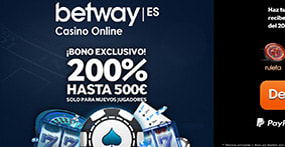 mejor bono ruleta en Betway