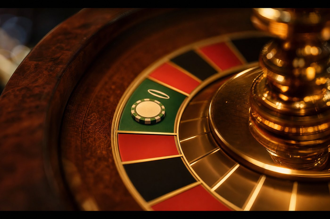 Rueda de ruleta con una visualización de probabilidades y pagos