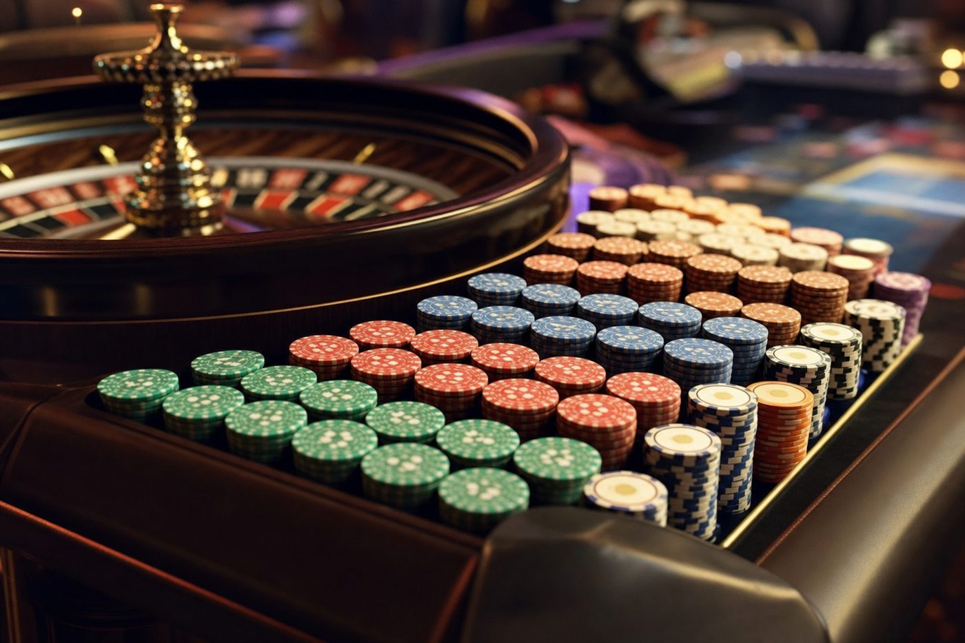 Rueda de ruleta con una visualización de probabilidades y pagos