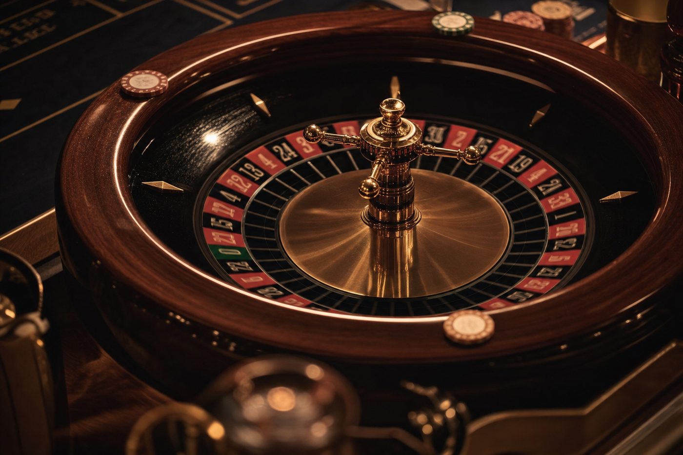 Rueda de ruleta girando con una visualización de probabilidades