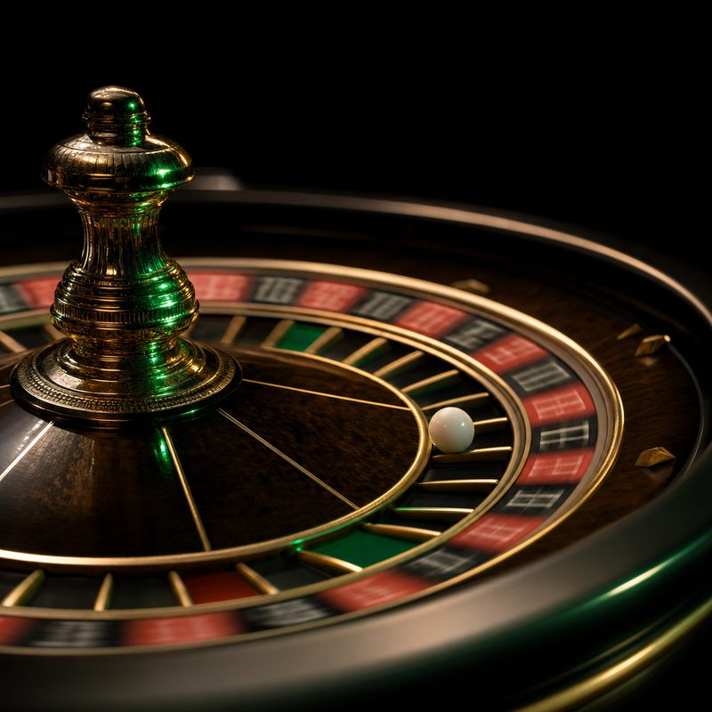 Bola de la ruleta europea en movimiento